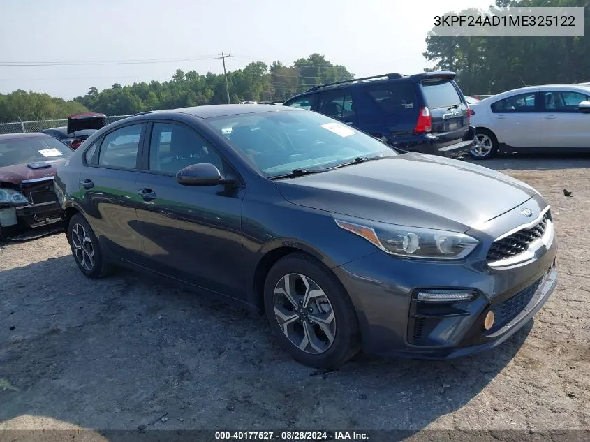 2021 Kia Forte Lxs VIN: 3KPF24AD1ME325122 Lot: 40177527