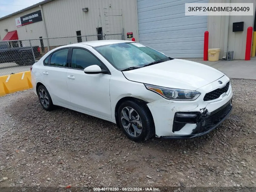 3KPF24AD8ME340409 2021 Kia Forte Lxs