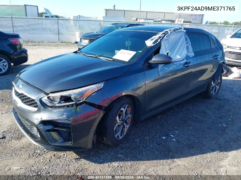 2021 Kia Forte Lxs VIN: 3KPF24AD9ME371765 Lot: 40187596