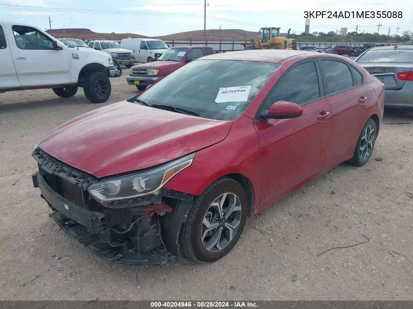 3KPF24AD1ME355088 2021 Kia Forte Lxs