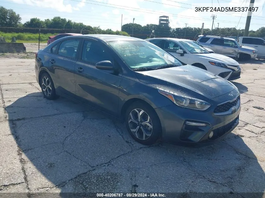 2021 Kia Forte Lxs VIN: 3KPF24AD5ME337497 Lot: 40206787