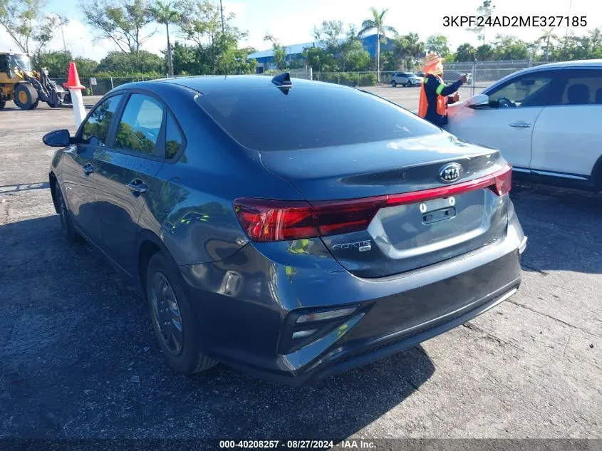 2021 Kia Forte Fe VIN: 3KPF24AD2ME327185 Lot: 40208257