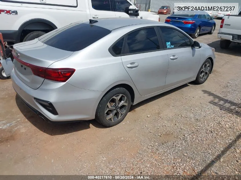 2021 Kia Forte Lxs VIN: 3KPF24AD1ME267237 Lot: 40217610