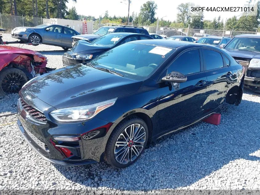 2021 Kia Forte Gt Manual VIN: 3KPF44ACXME271014 Lot: 40236169