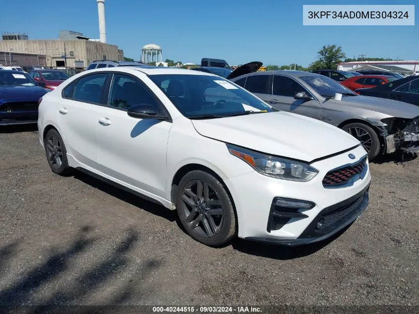 3KPF34AD0ME304324 2021 Kia Forte Gt-Line