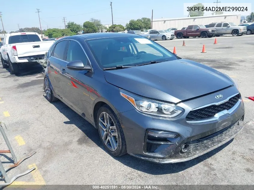 2021 Kia Forte Ex VIN: 3KPF54AD2ME299024 Lot: 40251591