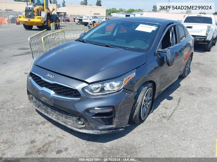 2021 Kia Forte Ex VIN: 3KPF54AD2ME299024 Lot: 40251591