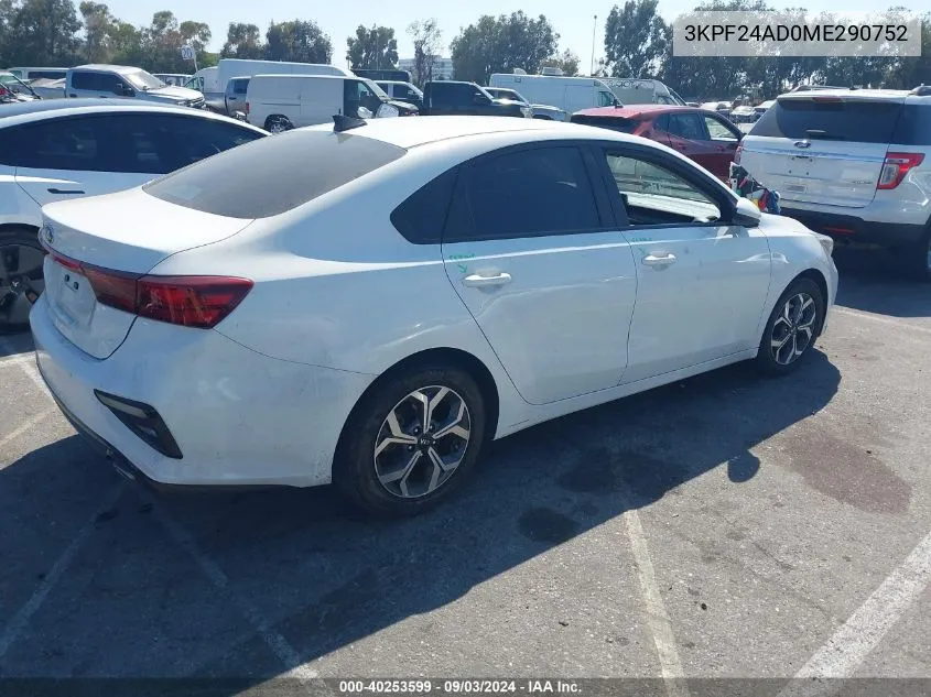 3KPF24AD0ME290752 2021 Kia Forte Lxs