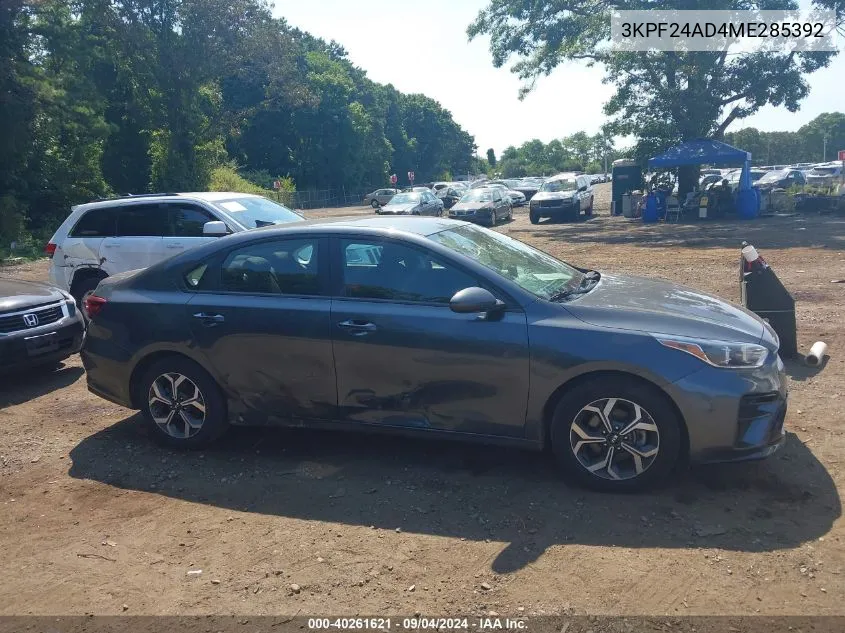 2021 Kia Forte Lxs VIN: 3KPF24AD4ME285392 Lot: 40261621