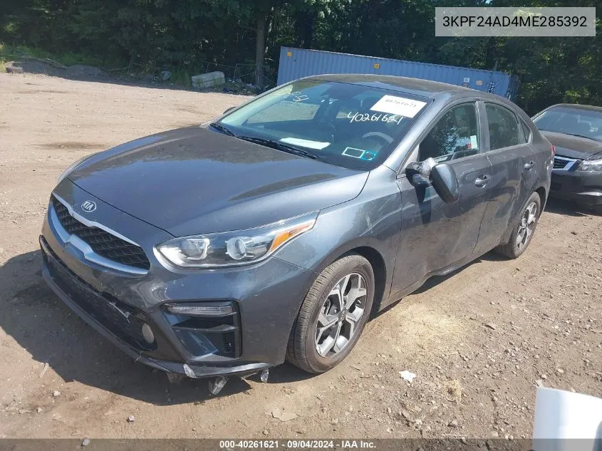 2021 Kia Forte Lxs VIN: 3KPF24AD4ME285392 Lot: 40261621