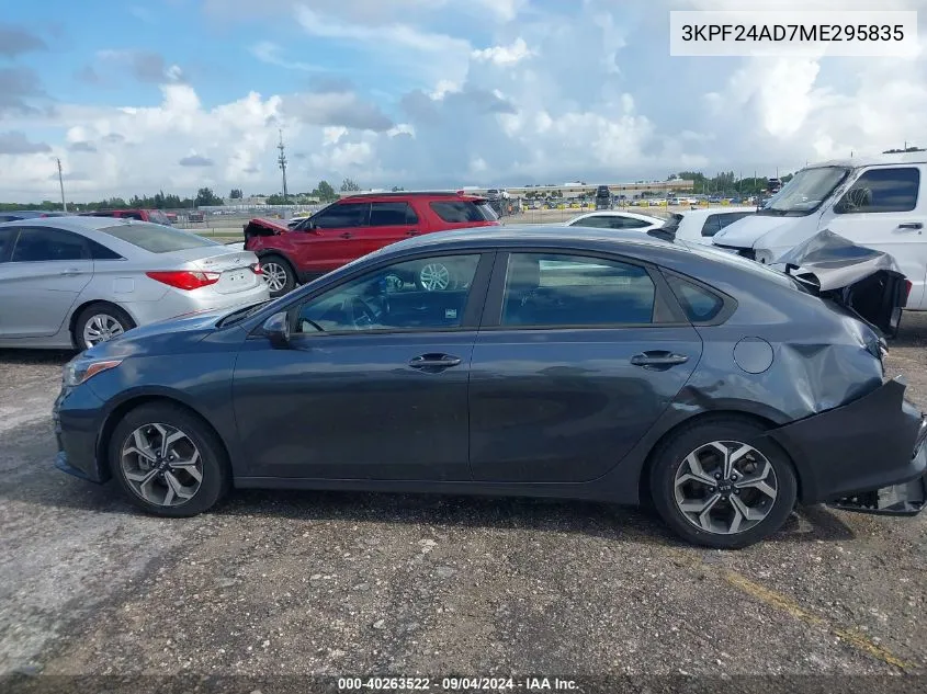 2021 Kia Forte Fe/Lxs VIN: 3KPF24AD7ME295835 Lot: 40263522