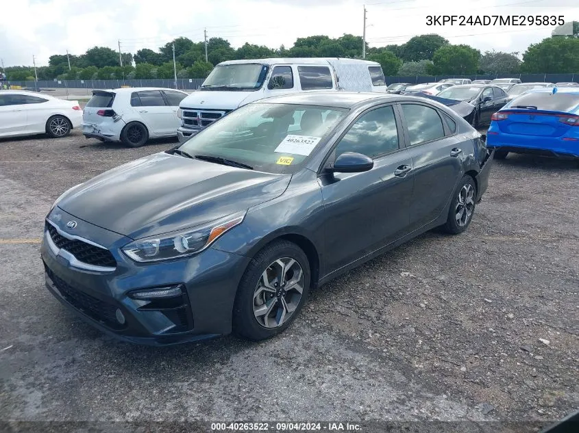 2021 Kia Forte Fe/Lxs VIN: 3KPF24AD7ME295835 Lot: 40263522