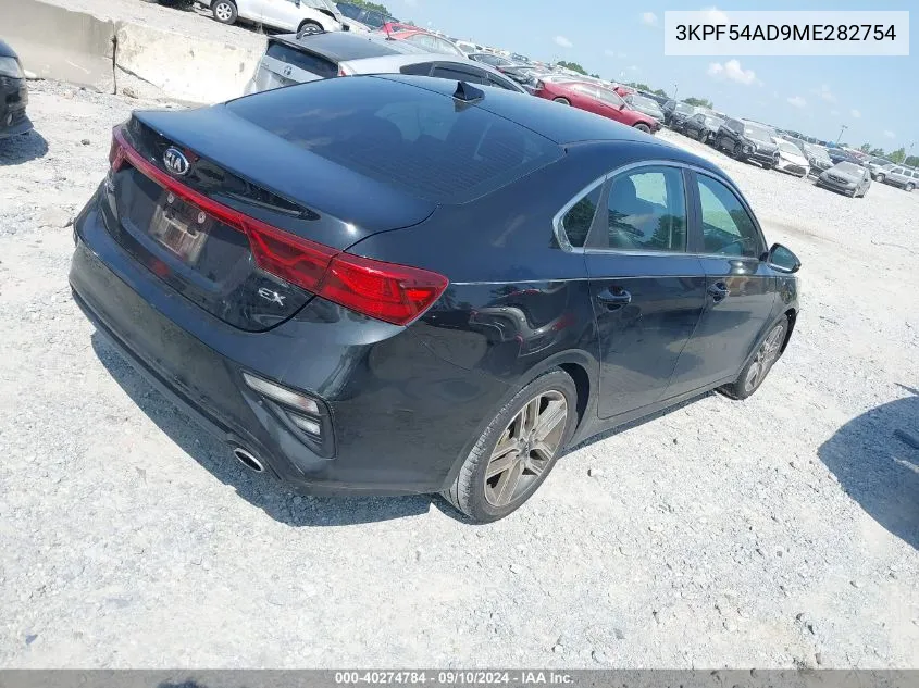 2021 Kia Forte Ex VIN: 3KPF54AD9ME282754 Lot: 40274784