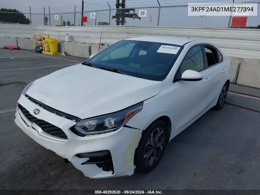 2021 Kia Forte Lxs VIN: 3KPF24AD1ME277394 Lot: 40292630