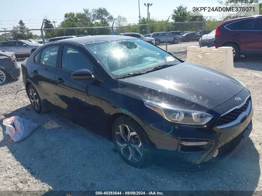 2021 Kia Forte Lxs VIN: 3KPF24AD0ME378071 Lot: 40293644