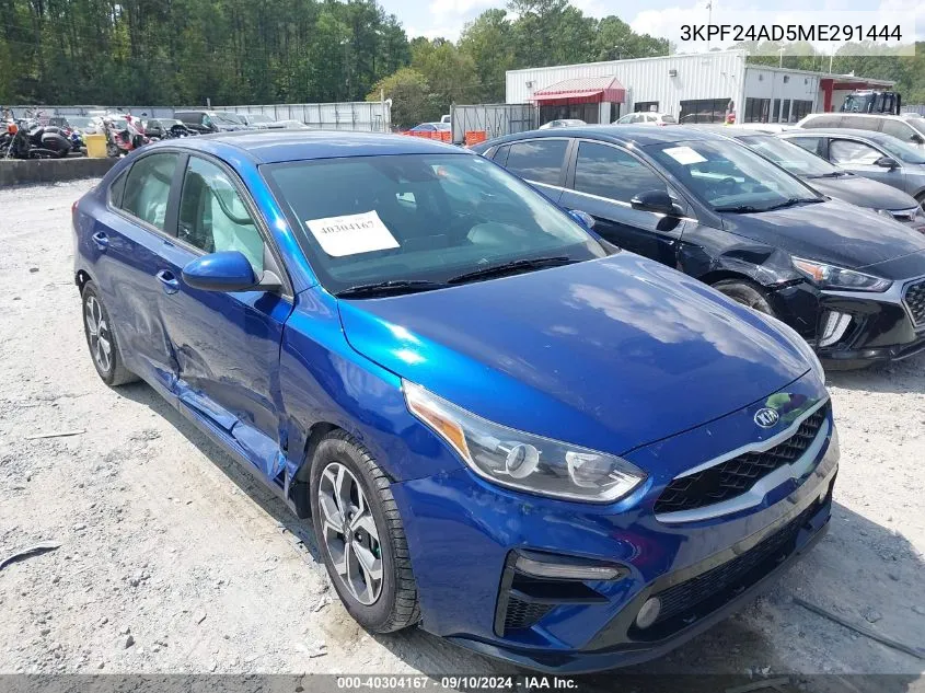 2021 Kia Forte Lxs VIN: 3KPF24AD5ME291444 Lot: 40304167