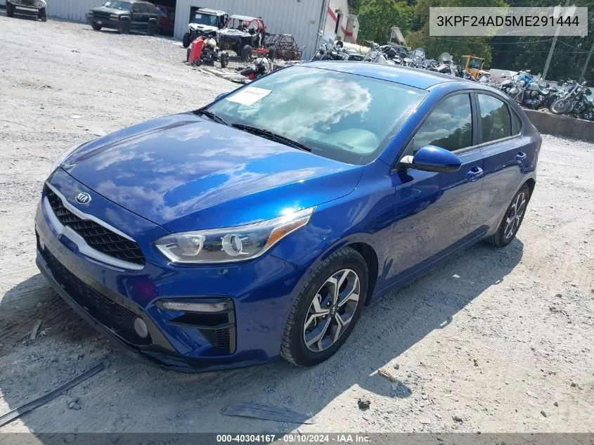 2021 Kia Forte Lxs VIN: 3KPF24AD5ME291444 Lot: 40304167