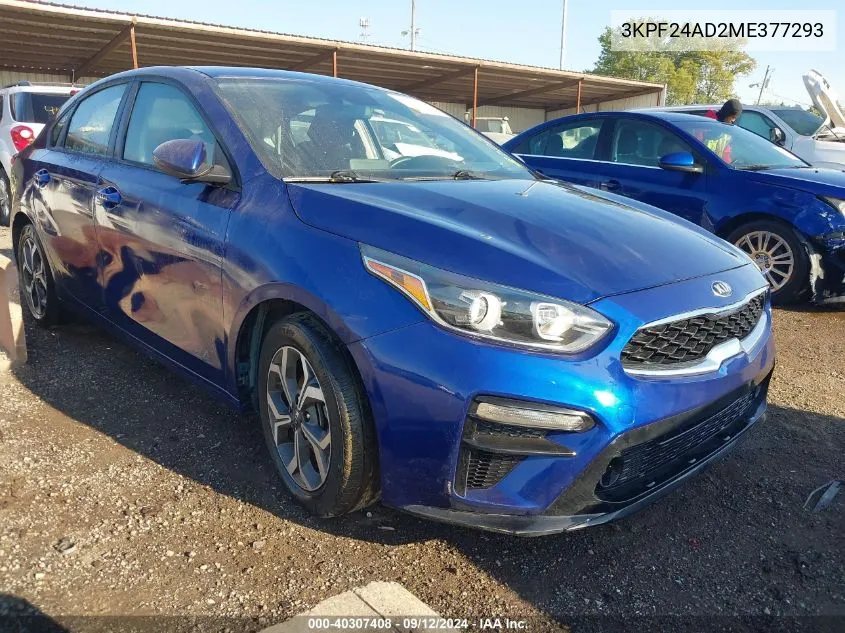 2021 Kia Forte Lxs VIN: 3KPF24AD2ME377293 Lot: 40307408