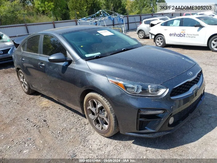 2021 Kia Forte Lxs VIN: 3KPF24AD0ME305203 Lot: 40310464