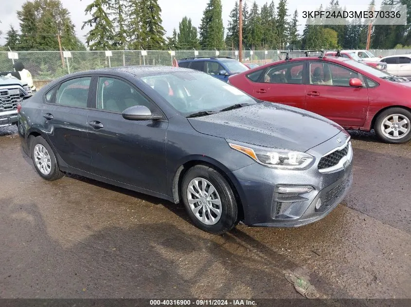 3KPF24AD3ME370336 2021 Kia Forte Fe/Lxs