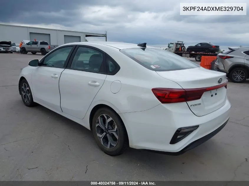 2021 Kia Forte Lxs VIN: 3KPF24ADXME329704 Lot: 40324758