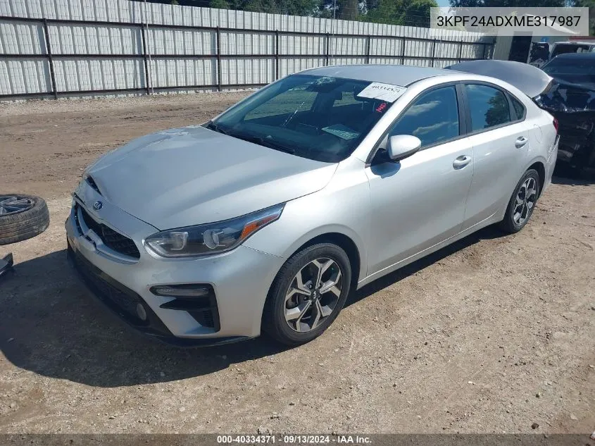 3KPF24ADXME317987 2021 Kia Forte Lxs