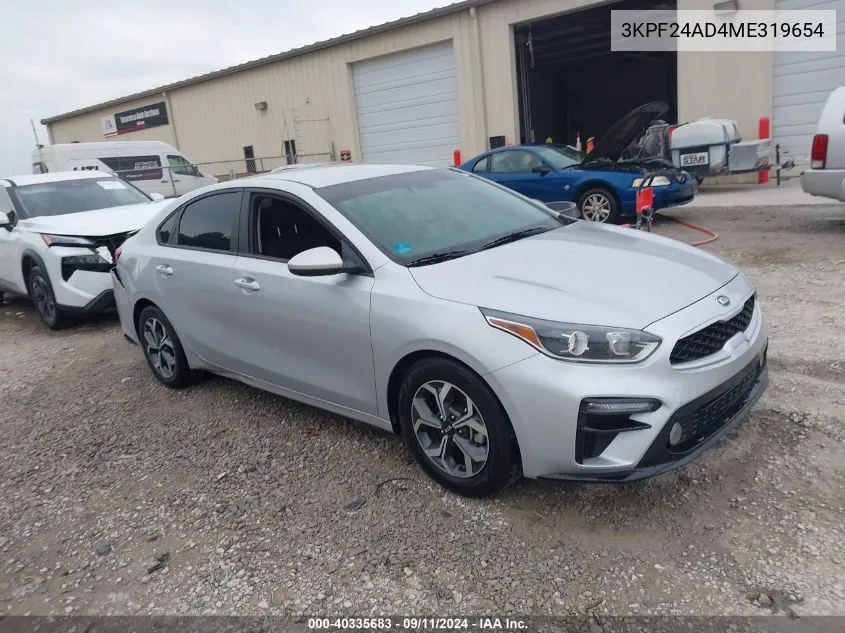 2021 Kia Forte Lxs VIN: 3KPF24AD4ME319654 Lot: 40335683