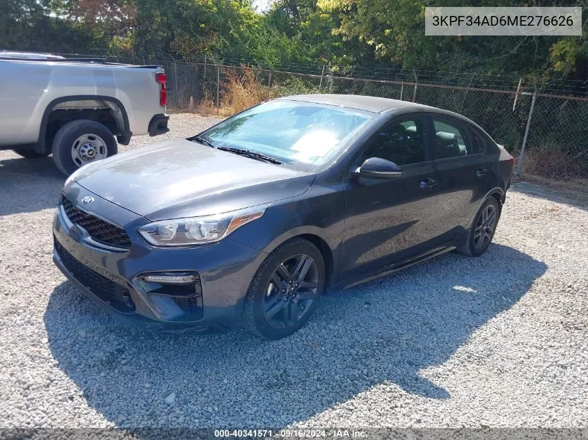 2021 Kia Forte Gt-Line VIN: 3KPF34AD6ME276626 Lot: 40341571