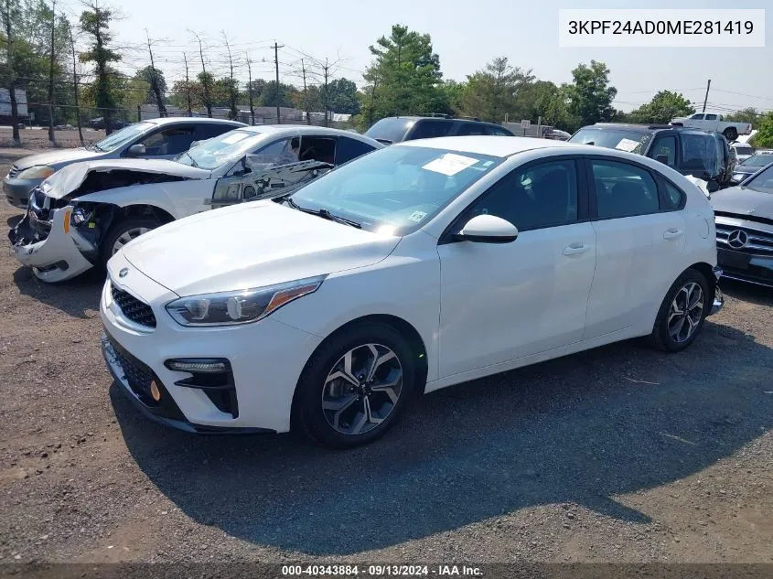 3KPF24AD0ME281419 2021 Kia Forte Fe/Lxs