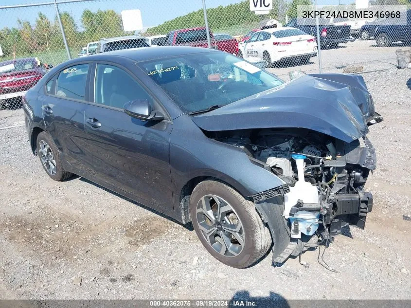 3KPF24AD8ME346968 2021 Kia Forte Lxs