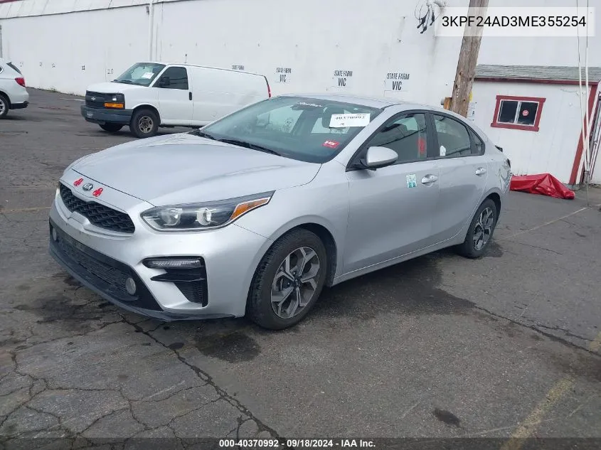 3KPF24AD3ME355254 2021 Kia Forte Lxs