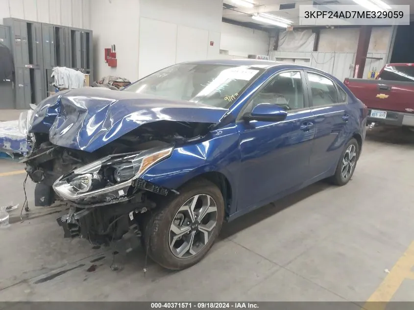 2021 Kia Forte Lxs VIN: 3KPF24AD7ME329059 Lot: 40371571