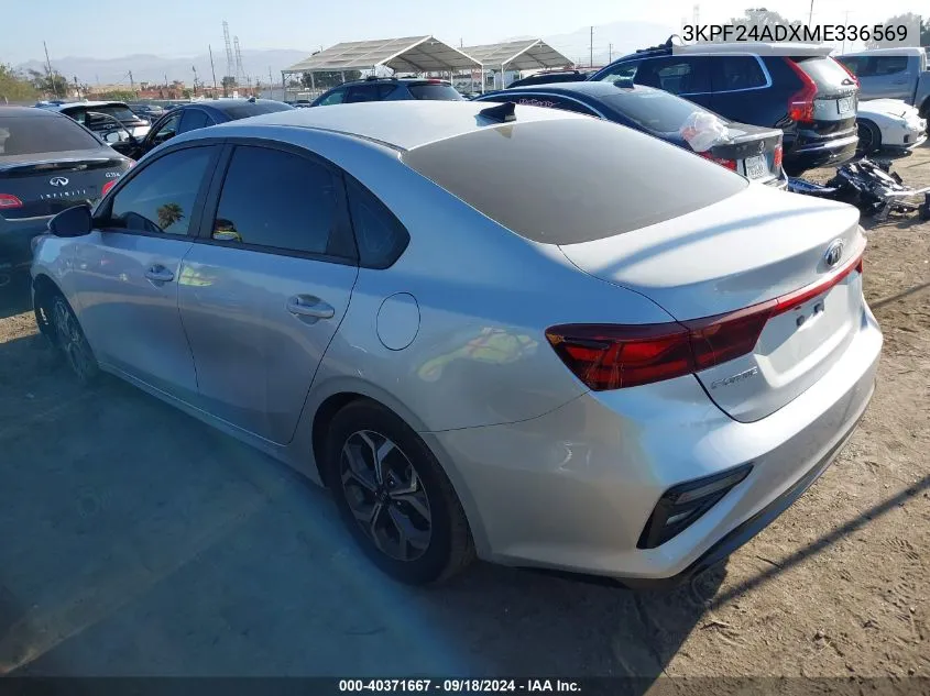 2021 Kia Forte Lxs VIN: 3KPF24ADXME336569 Lot: 40371667