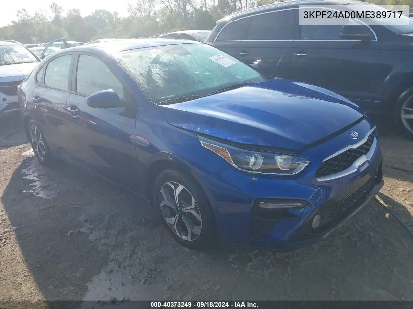 2021 Kia Forte Lxs VIN: 3KPF24AD0ME389717 Lot: 40373249