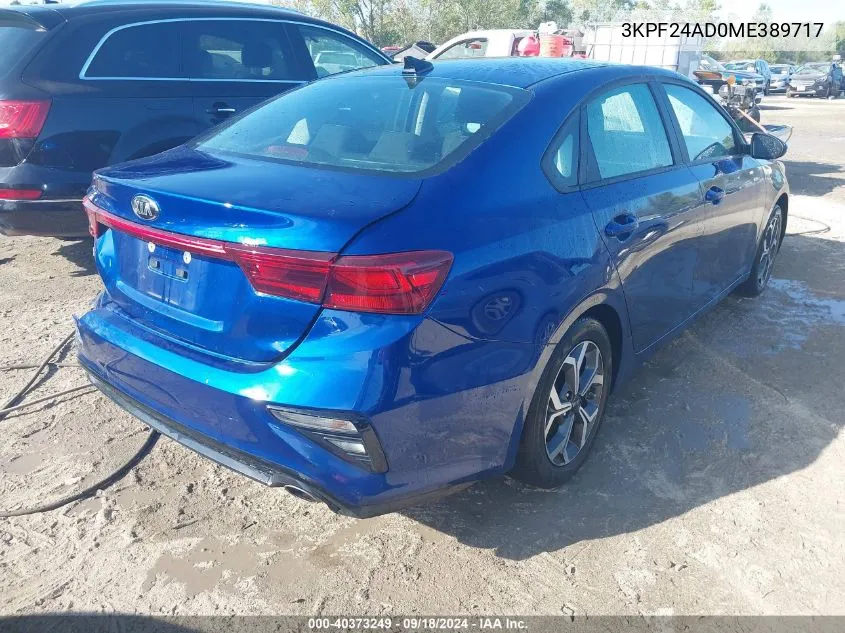 2021 Kia Forte Lxs VIN: 3KPF24AD0ME389717 Lot: 40373249