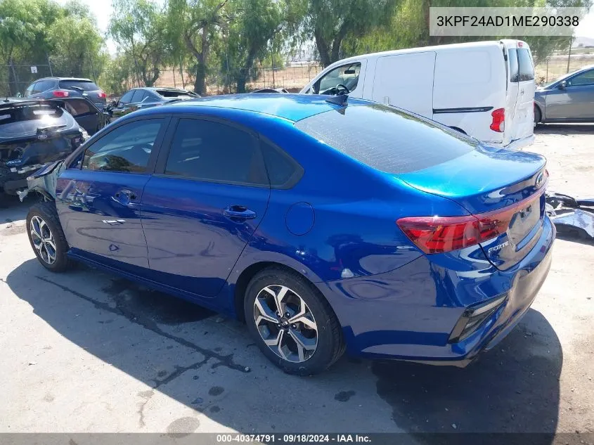 2021 Kia Forte Lxs VIN: 3KPF24AD1ME290338 Lot: 40374791