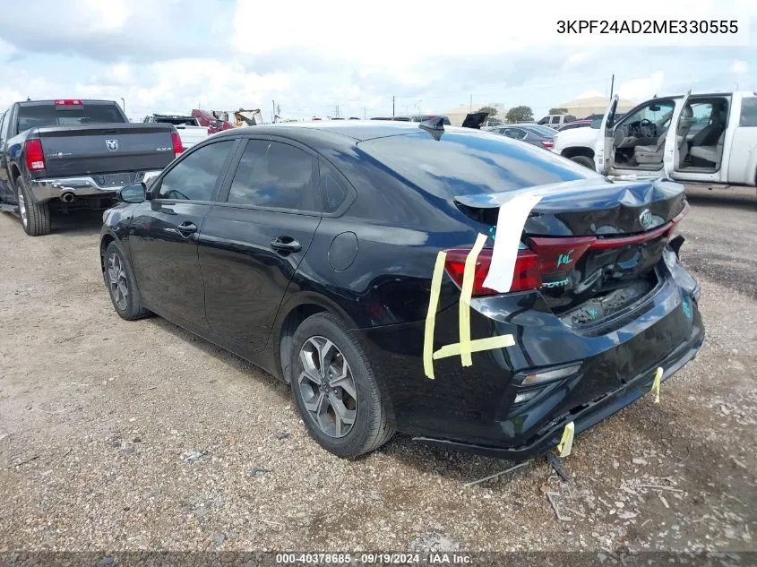 2021 Kia Forte Lxs VIN: 3KPF24AD2ME330555 Lot: 40378685