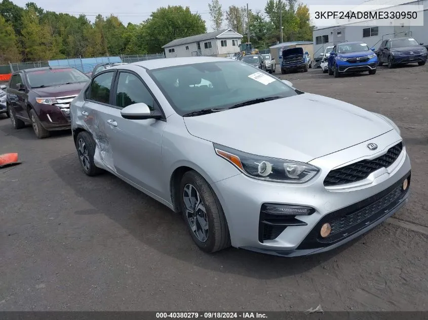 2021 Kia Forte Fe/Lxs VIN: 3KPF24AD8ME330950 Lot: 40380279