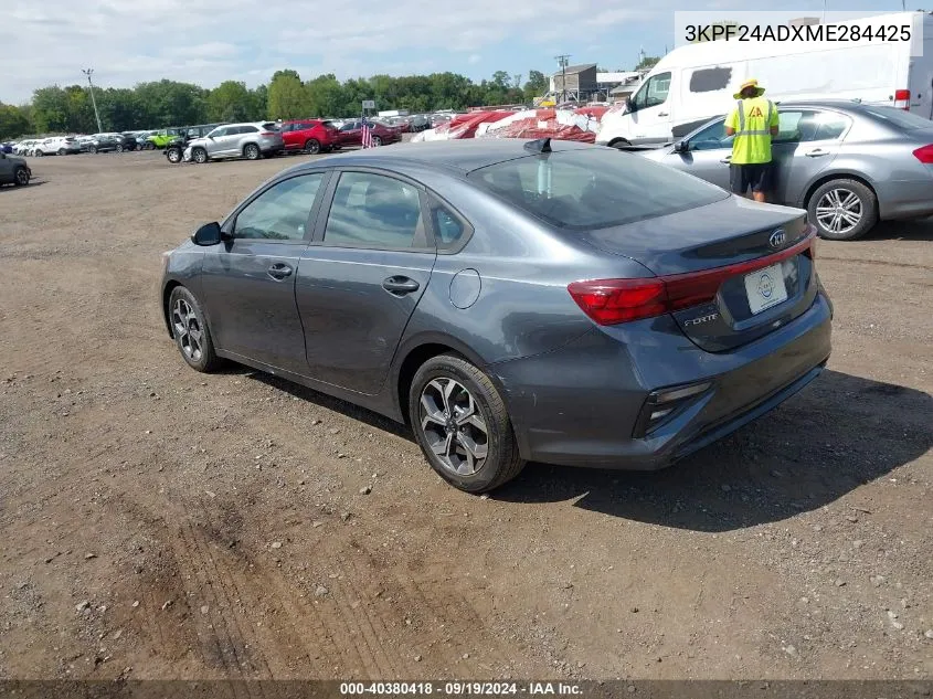 2021 Kia Forte Lxs VIN: 3KPF24ADXME284425 Lot: 40380418