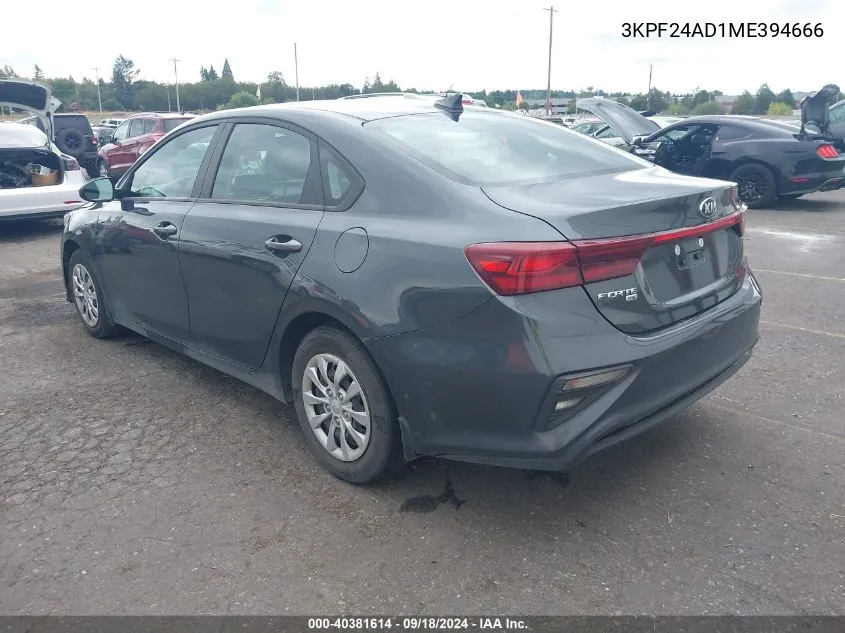 3KPF24AD1ME394666 2021 Kia Forte Fe