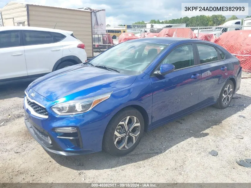 3KPF24AD0ME382993 2021 Kia Forte Lxs