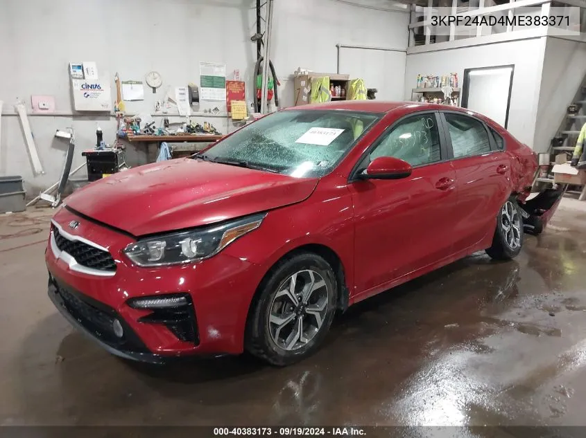 2021 Kia Forte Lxs VIN: 3KPF24AD4ME383371 Lot: 40383173