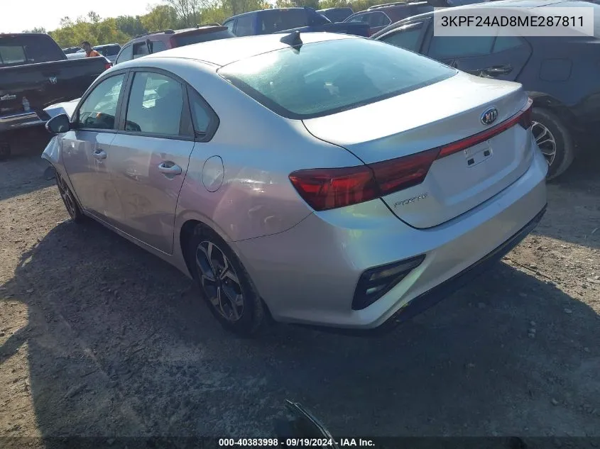 3KPF24AD8ME287811 2021 Kia Forte Lxs