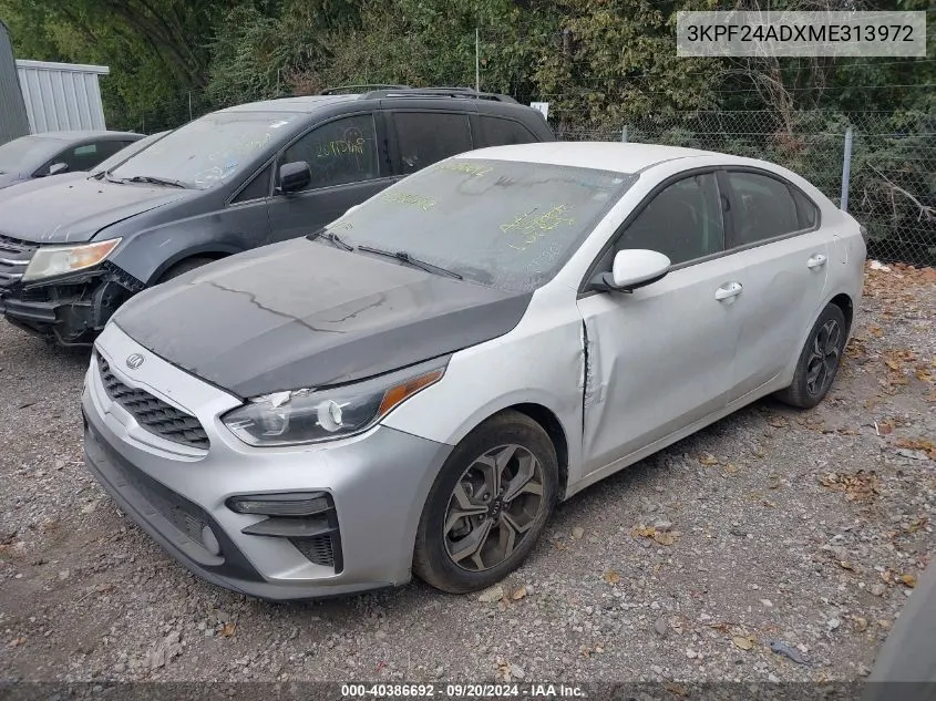 3KPF24ADXME313972 2021 Kia Forte Lxs