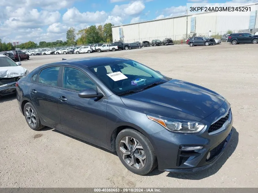 3KPF24AD3ME345291 2021 Kia Forte Lxs