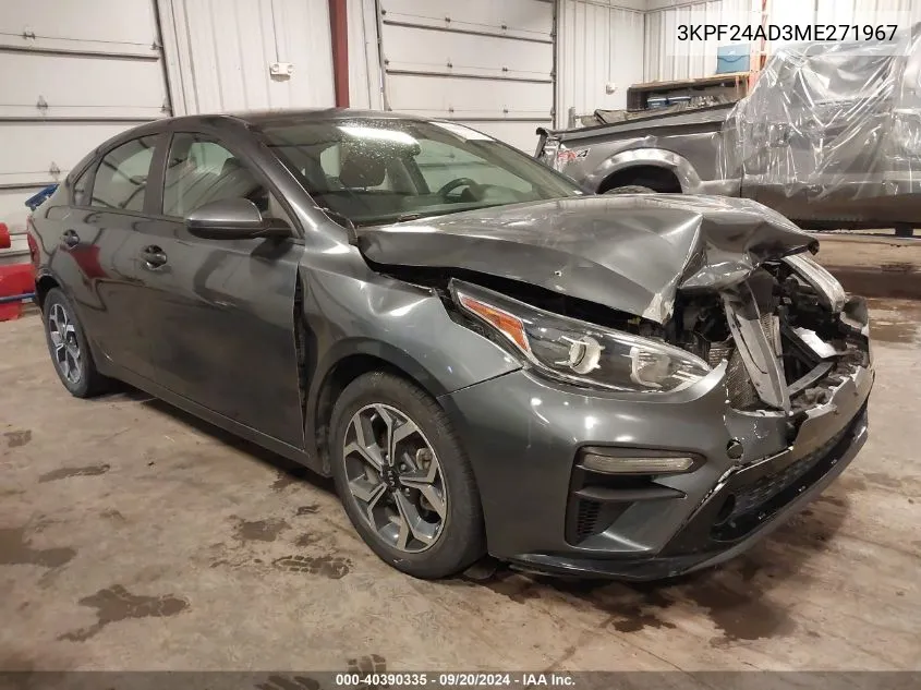 2021 Kia Forte Lxs VIN: 3KPF24AD3ME271967 Lot: 40390335