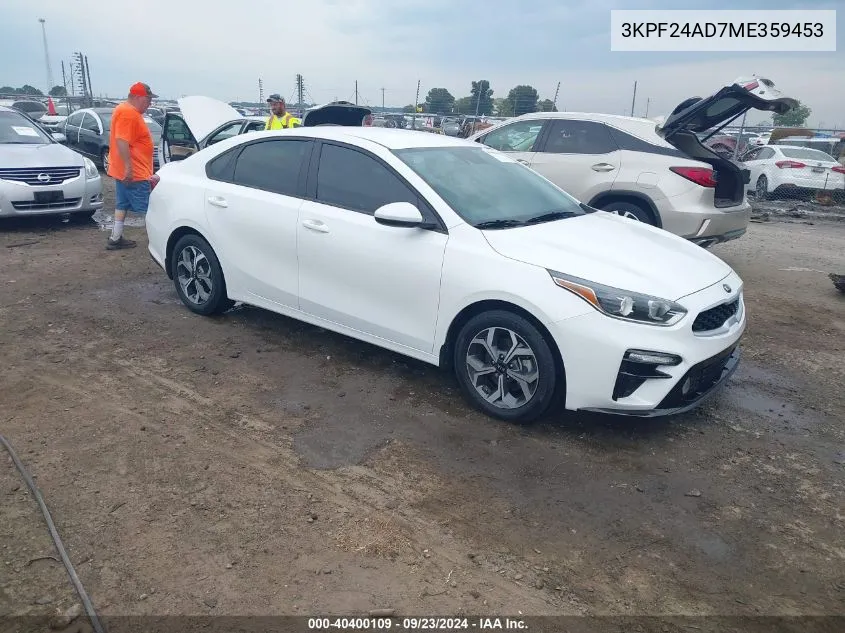 2021 Kia Forte Lxs VIN: 3KPF24AD7ME359453 Lot: 40400109