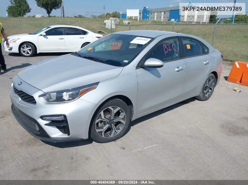 2021 Kia Forte Lxs VIN: 3KPF24AD8ME379789 Lot: 40404369