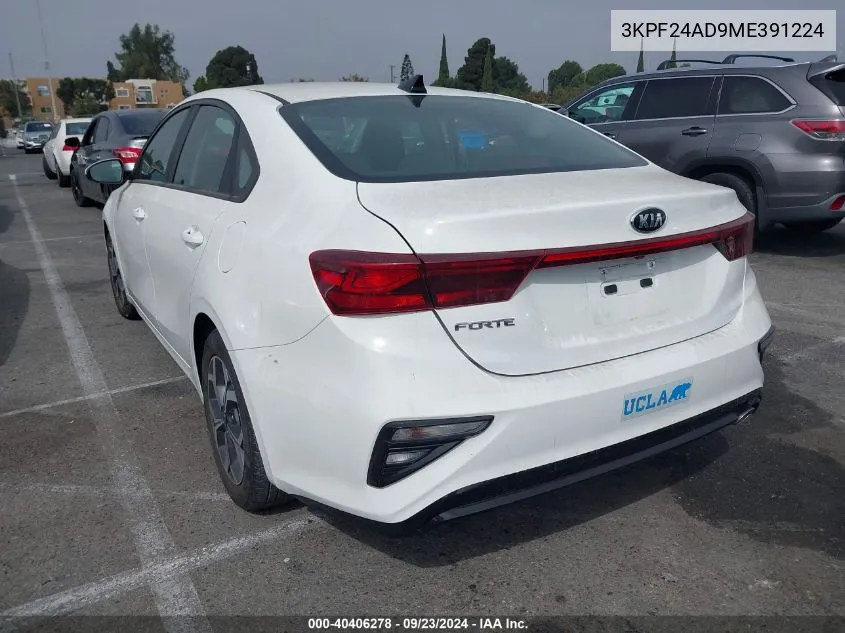 2021 Kia Forte Fe/Lxs VIN: 3KPF24AD9ME391224 Lot: 40406278