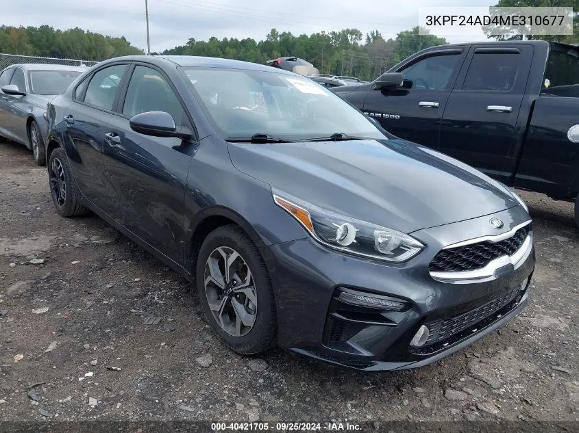 2021 Kia Forte Lxs VIN: 3KPF24AD4ME310677 Lot: 40421705